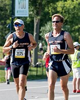 Richard and Zander running a race together.