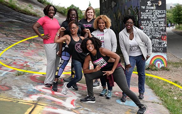 Members of Black Girls Run! posing for a group photo