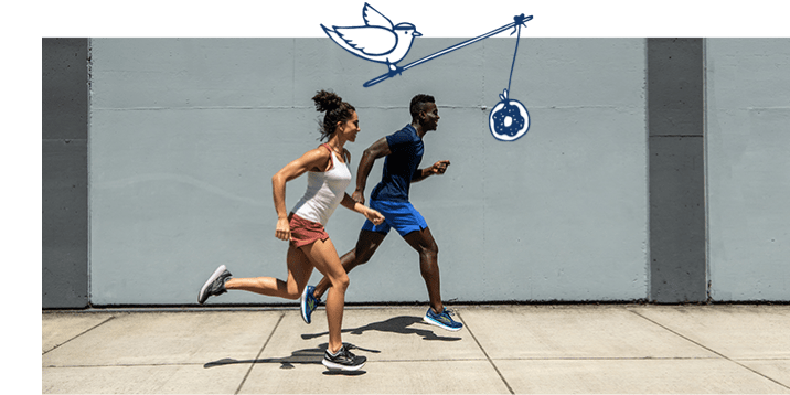 Deux coureurs en course