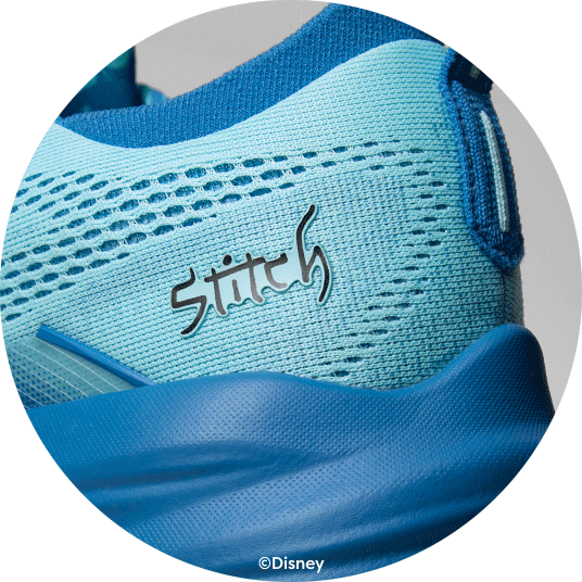 Stitch’s autograph on back of shoe