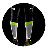 Men's Carbonite Tight (black and white with reflective strips)