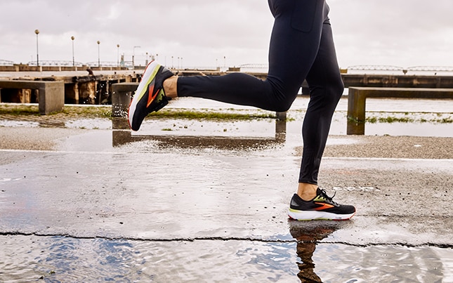 running in the rain