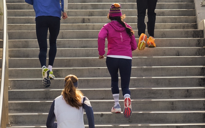 Step-ups on stairs