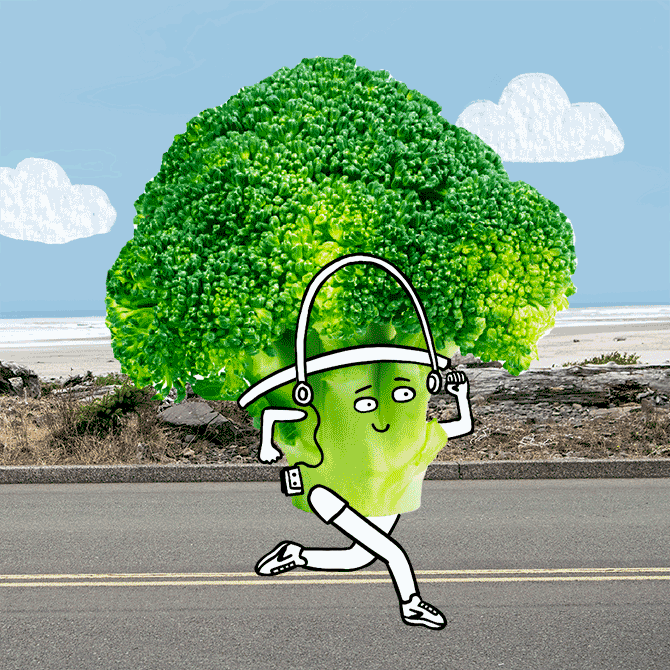 Brocoli avec des pattes