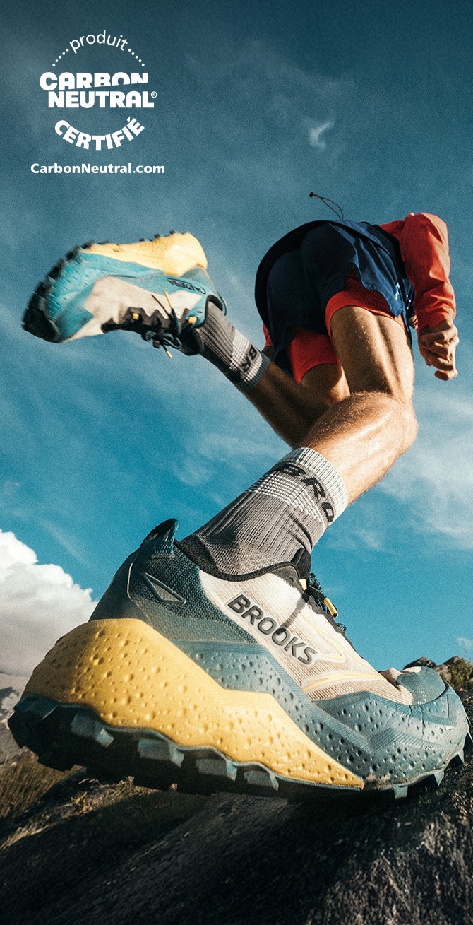 Illustration de la collection Trail de Brooks neutre en carbone