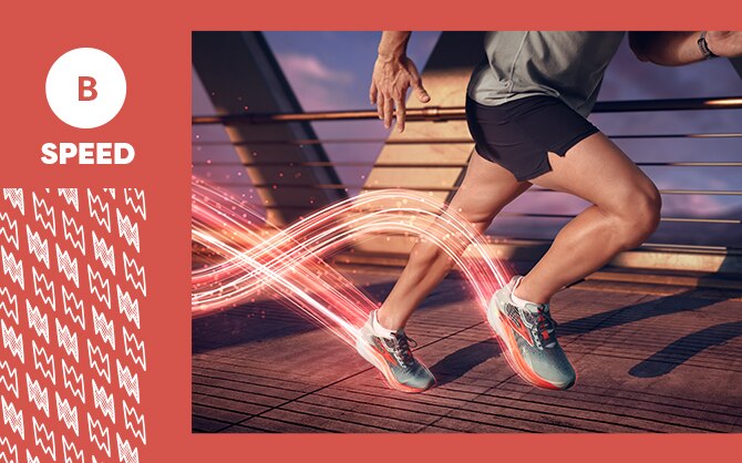 Running shoes in the speed category of Brooks