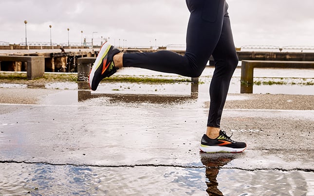 running in the rain