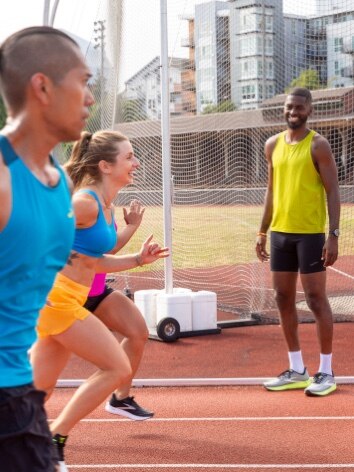 Runners in good mood