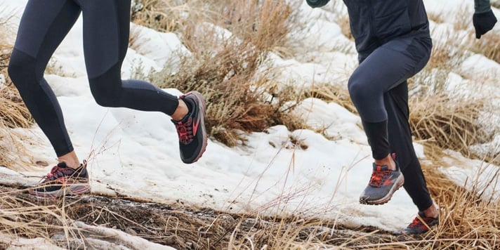 running in snow