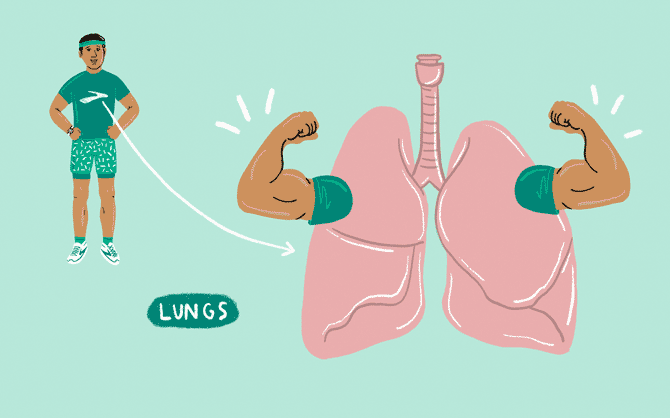 Illustrated heart with legs