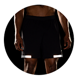 Men's Carbonite 7" 2-in-1 Short (black with reflective strips)