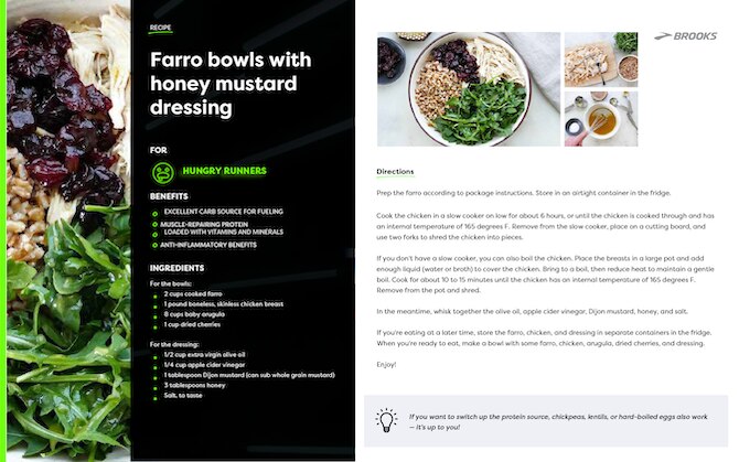 Fiche de recette pour le bol de farro