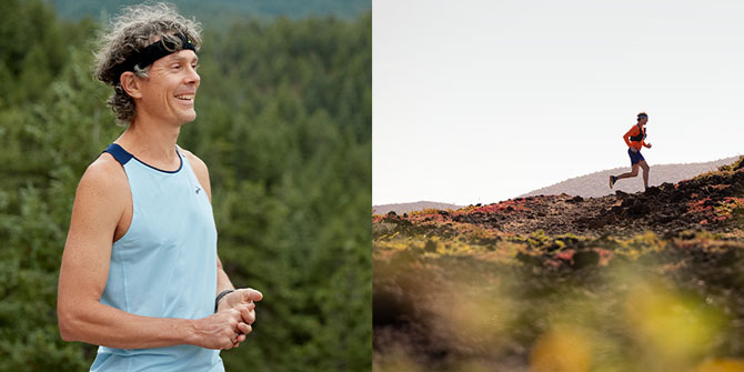 Scott Jurek pendant un trail