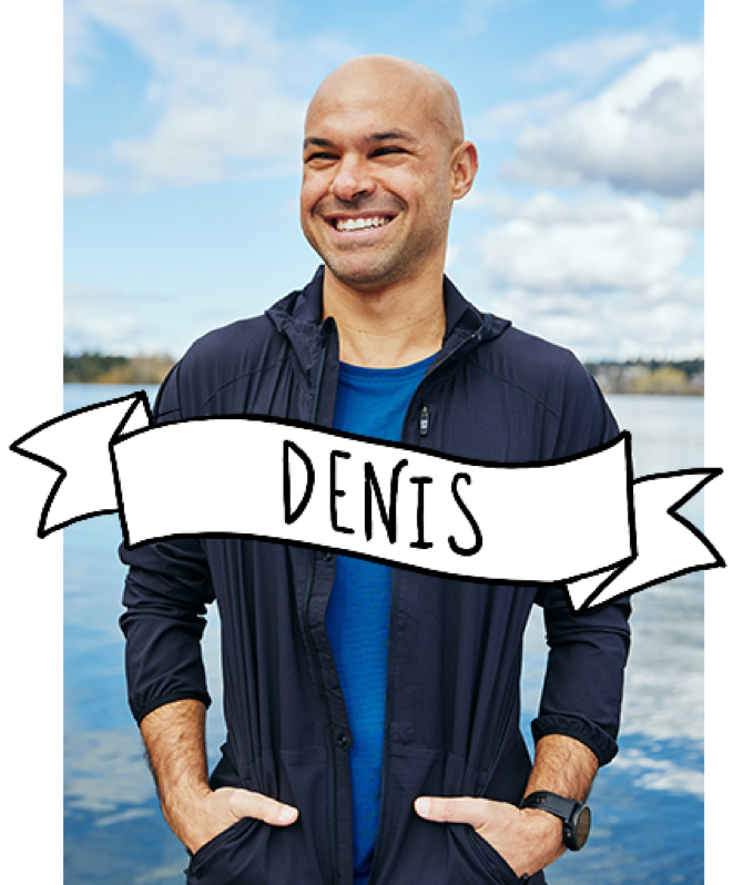 Denis smiling at the camera