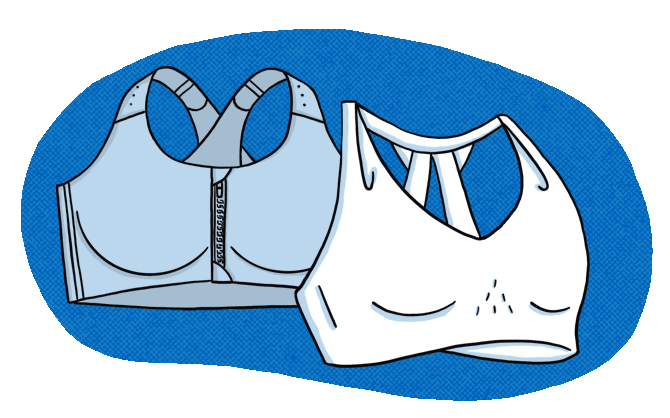 Deux brassières de courses illustrées