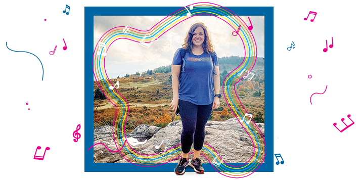 Mandy Carter on a rocky trail