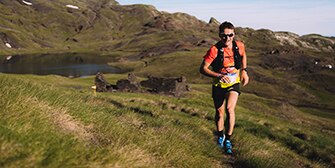 Luke during one of his trail running races