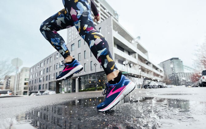 running in the rain