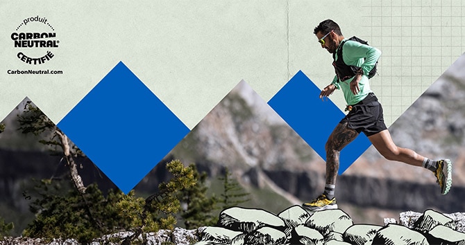 Illustration de la collection Trail de Brooks neutre en carbone