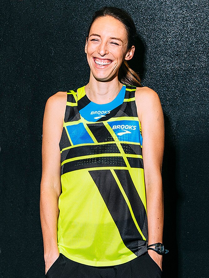 Gabe Grunewald dans un haut Brooks Beasts