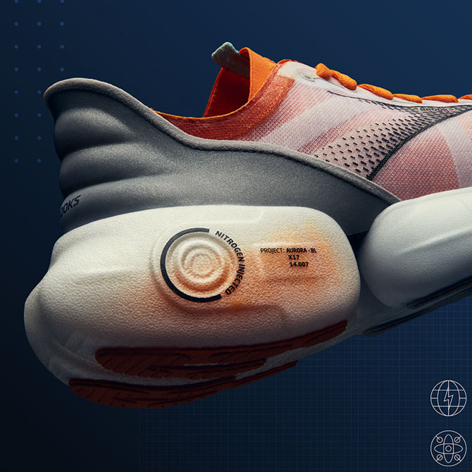 The heel of the Aurora-BL shoe