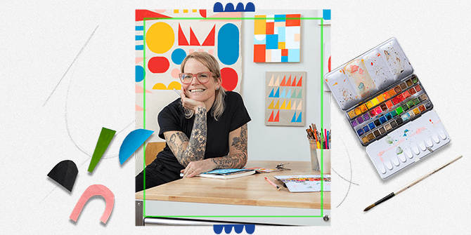 Lisa Congdon che sorride alla macchina fotografica