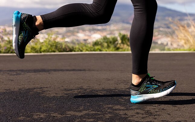 Cushioned running shoes