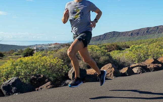 Man running outside