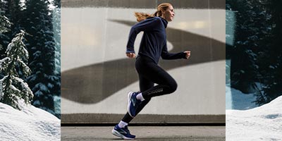 A woman running outside