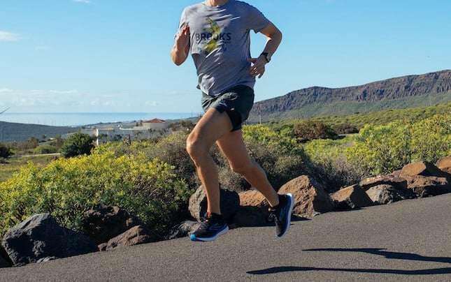 Man running outside