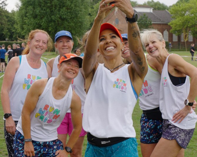 Parkrun team taking selfie