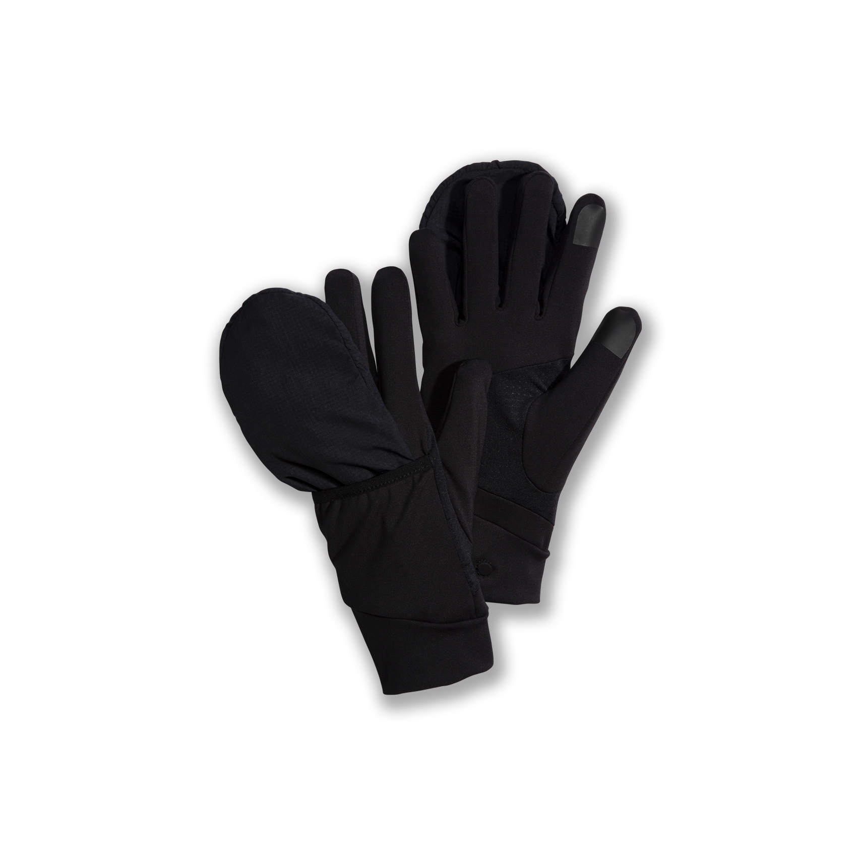 Running gloves Men Ladies light weight Reflective Black & Hi-VIZ 