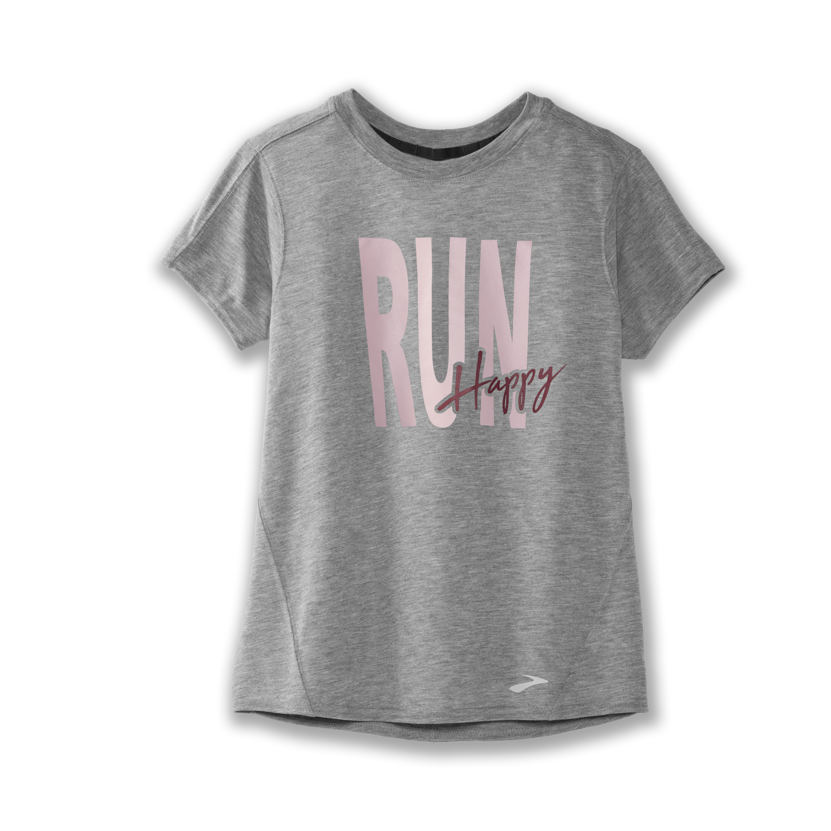 Brooks Womens Distance Running T-Shirt Grey Large