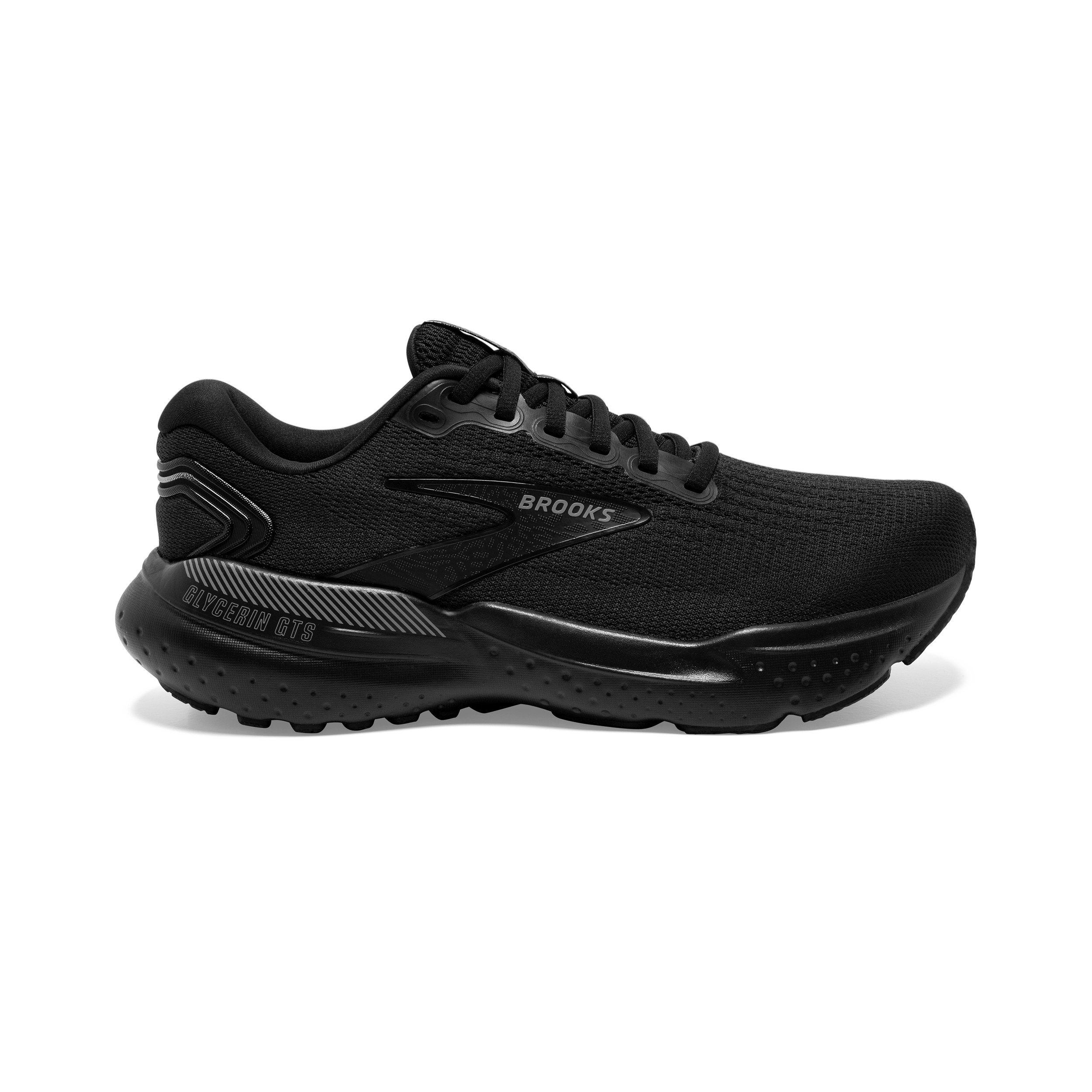 Brooks Men's Glycerin GTS 21 Supportive Running Shoe - Black/Black/Ebony -  7 Medium