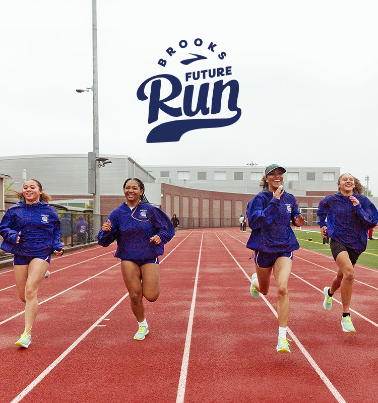 Young runners on a track