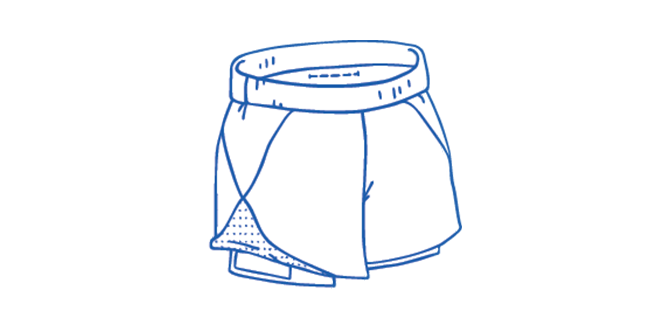 Illustrazione di un paio di pantaloncini