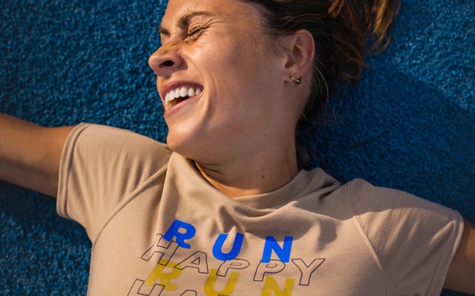 Run happy team member