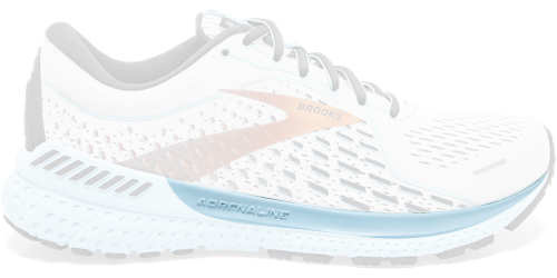 Brooks Adrenaline GTS 21 shoes with only the BioMoGo DNA highlighted