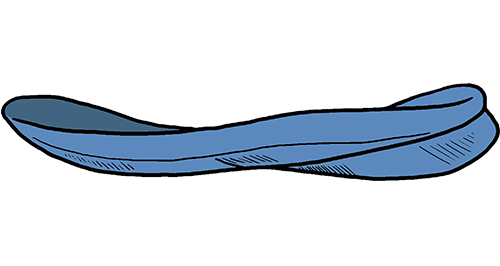 The sole of a Brook shoe illustrated