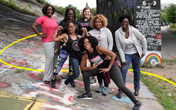members of Black Girls Run! posing for a group photo