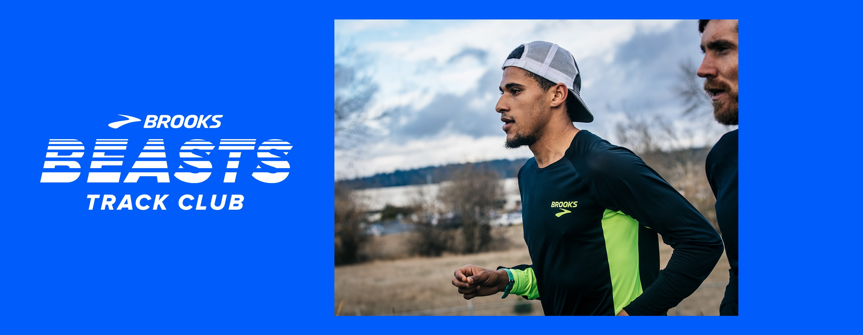 Brooks pro runner Izaic Yorks warms up with his teammates before a group workout in Seattle.