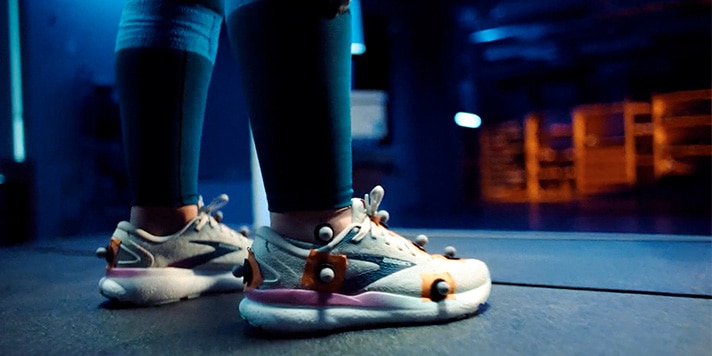 Brooks shoe in lab