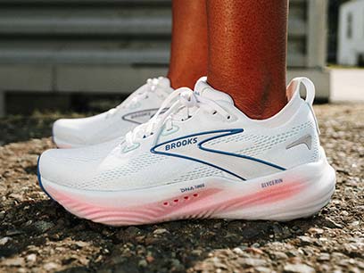 White and pink women's shoes