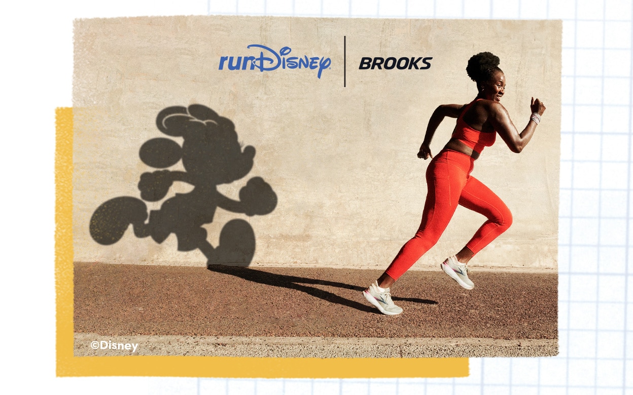 A woman running on a sidewalk