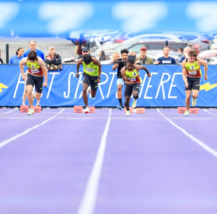 Sprinters take off for a race