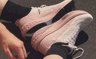 Lifestyle shot of the Brooks Launch running shoe