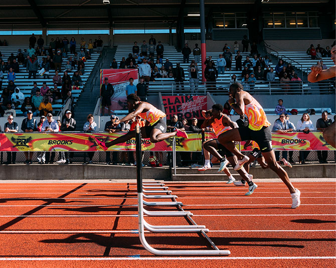 Runner hurdling