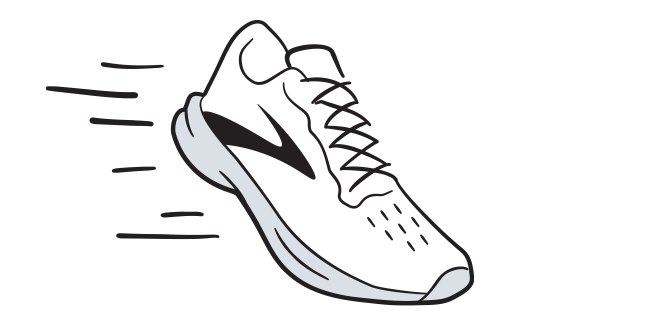 Ilustración de una zapatilla para correr
