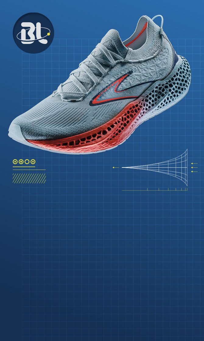 Blueprint of a running shoe