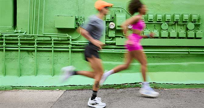 Close-up shot of the Ghost MAX running shoe